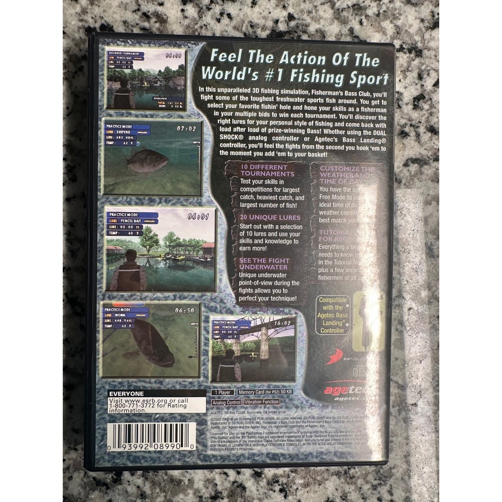 Fishermans Bass Club PlayStation 2 PS2 Video Game NTSC U C Complete - Picture 4 of 4